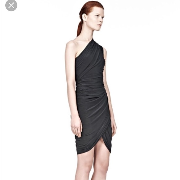 Alexander Wang steel Grey asymmetrical dress  Sz 4