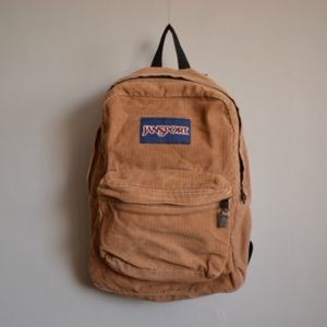 Vintage Tan Corduroy Jansport Backpack