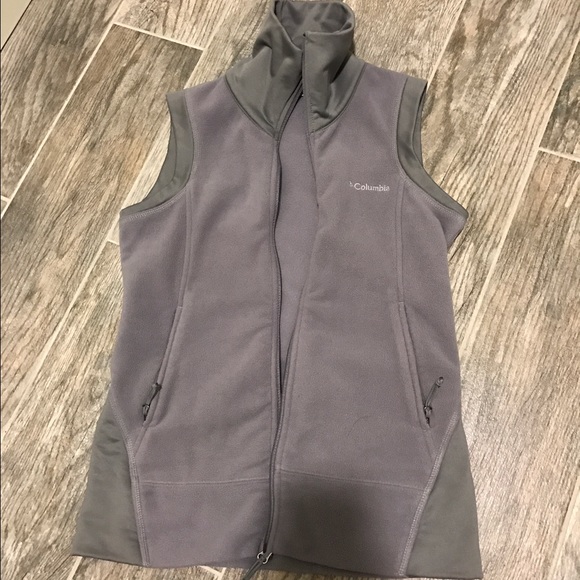 Gray fleece vest
