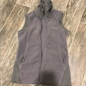 Gray fleece vest