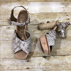 Sam Edelman Snakeskin Sandals Heels