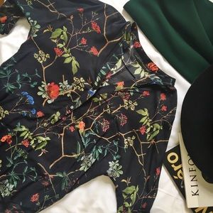 Zara Women Tropical Flower Blouse