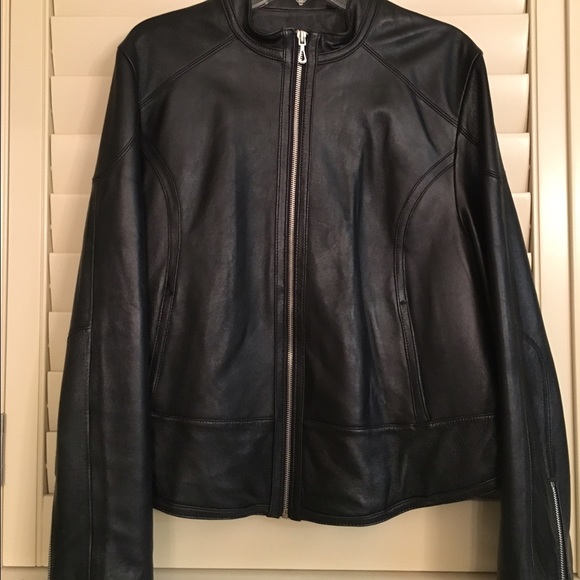 Black Women's Wilson Leather Bomber Jacket