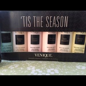 2 venique and opi mini lotion variety packs.