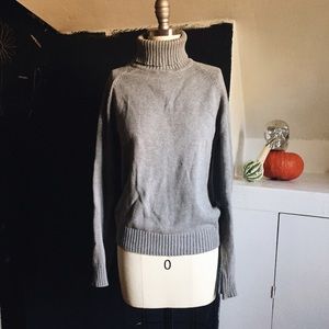 - grey turtle neck sweater - s -