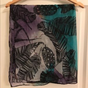 Floral, watercolor scarf