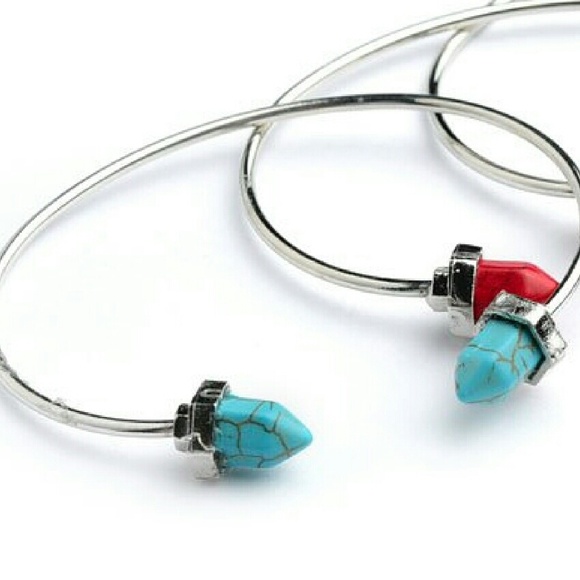 Jewelry - Jewelry | SEMI PRECIOUS TURQUOISE STONE OPEN CUFF