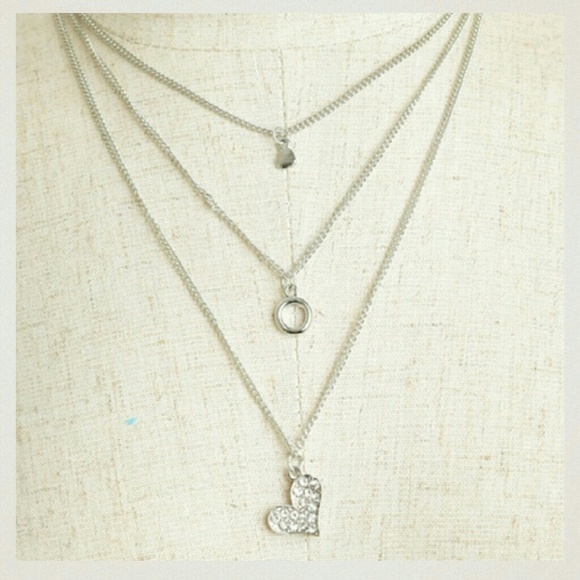 Jewelry | Dainty Silver Three Layer Necklace - Picture 3 of 5