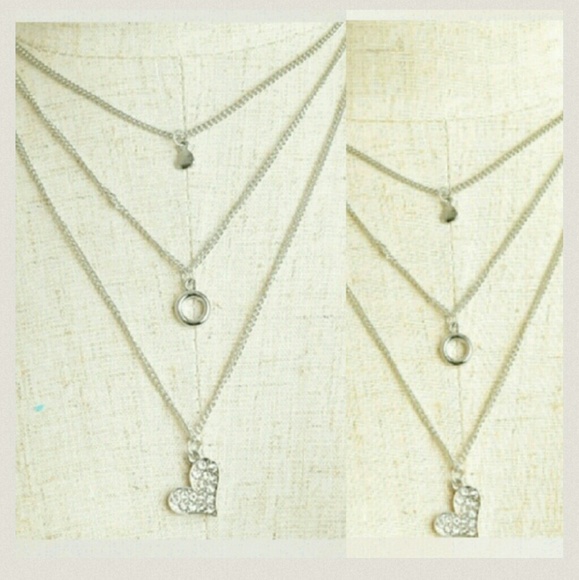 Jewelry | Dainty Silver Three Layer Necklace - Picture 2 of 5
