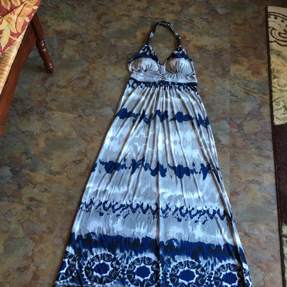 Halter Maxi Dress with beaded detail