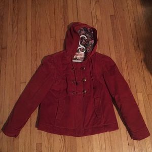 Mossimo orange corduroy coat