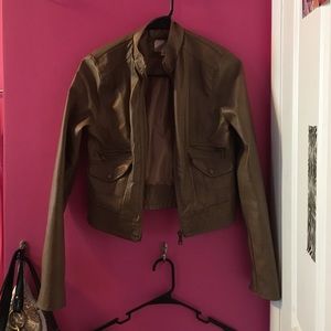 SMALL TAN LEATHER JACKET