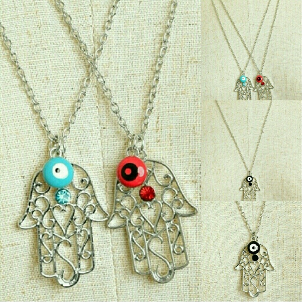 Jewelry | SILVER HAMSA EVIL EYE NECKLACE - Picture 3 of 6