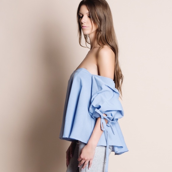 Off Shoulder Puff Sleeve Top - Picture 3 of 4