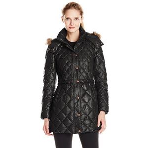 Marc New York Kava Faux Fur Quilted Puffer Coat