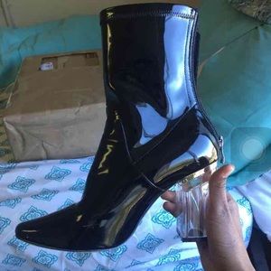 Black Perspex heels