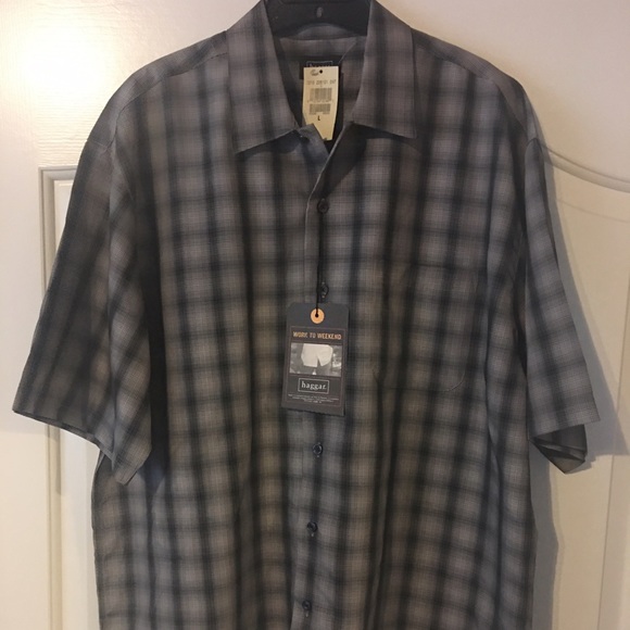 Men's Haggar button-down shirt.