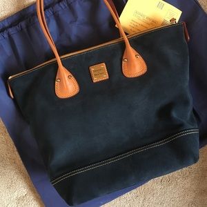 Dooney & Bourke Navy Suede Shoulder Bag
