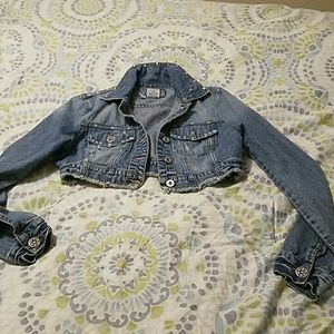 Cropped jean jacket