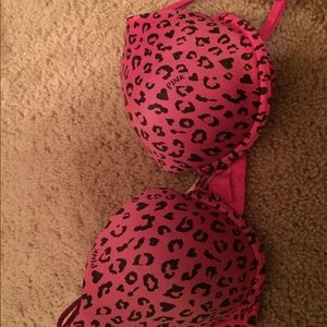 pink cheetah print bra