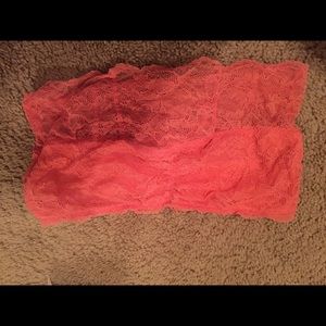 pink lace bandeau