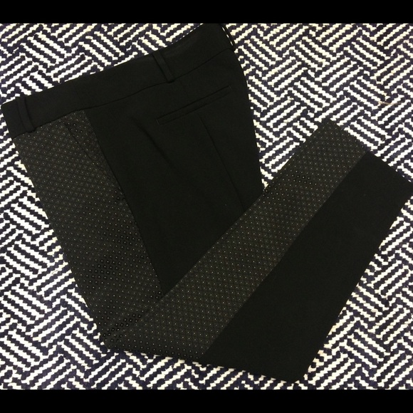 Ann Taylor LOFT, Marisa Print Capri, Size 8P, Blk