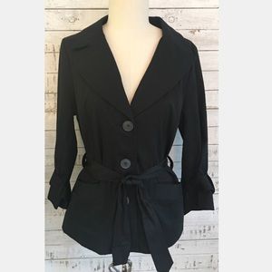 NWOT Halogen Belted Lightweight Black Jacket