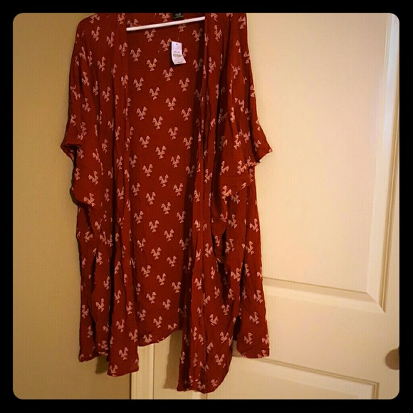 Long Red cardigan/kimono