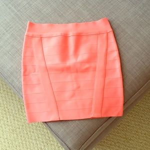 Coral bandage skirt