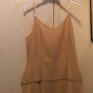 Gold long evening dress