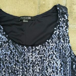 Navy Sequin Dress