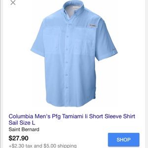 Men's Columbia button up