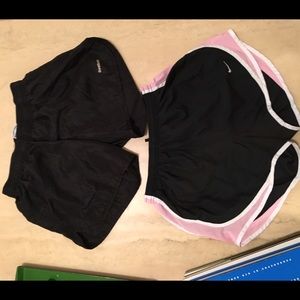 2 Pairs Running Athletic Gym Shorts. Nike & Reebok