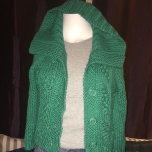 Express thick emerald green sweater