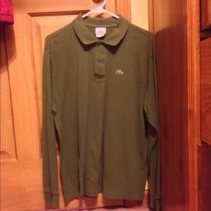 Men's Lacoste long sleeve polo