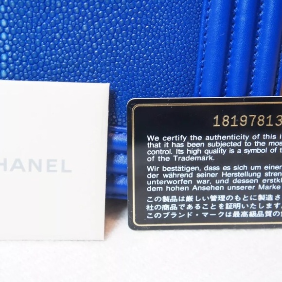 Electric blue stingray Chanel leboy bag - Picture 3 of 4