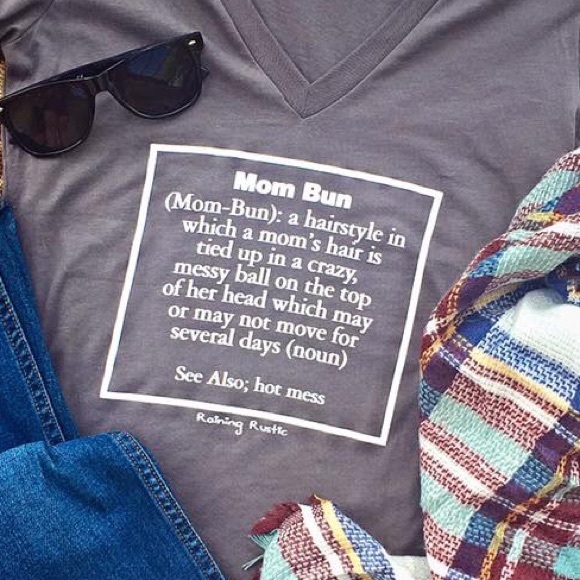 Mom Bun V Neck - Picture 2 of 2