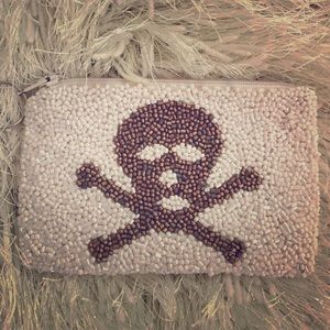 Moyna beaded skull coin purse