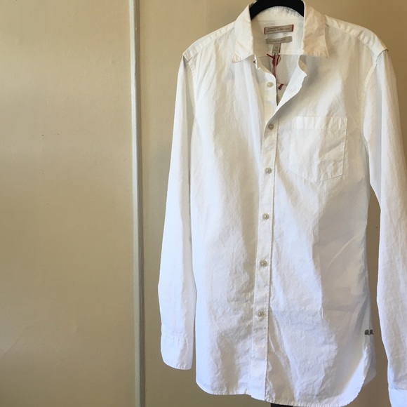 Banana Republic tailored slim fit white button up - Picture 1 of 4