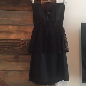 Black peplum dress