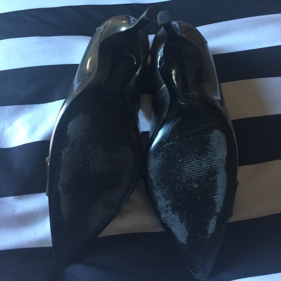 Chrome and Bronze Versace heels - Picture 2 of 4