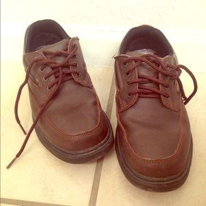Brown work shoes