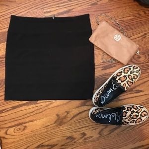 LF Millau Black Bodycon MINI Skirt with Zipper