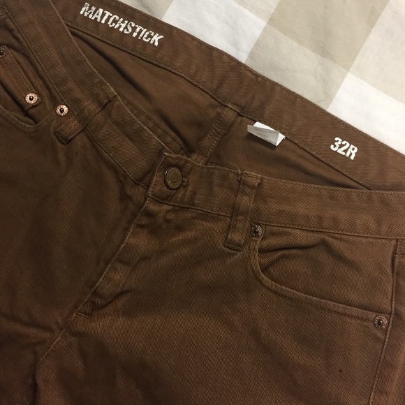 Jcrew brown matchstick denim