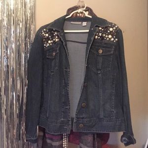 Chicos embellished jean jacket.