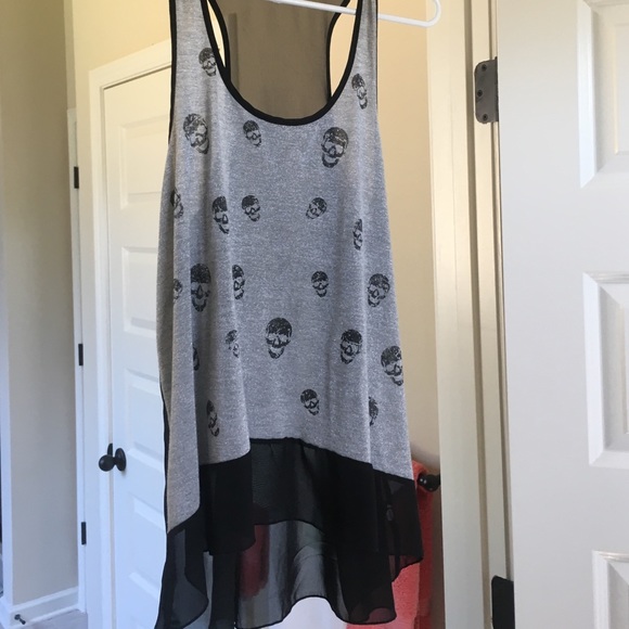 Skull tank with sheer back