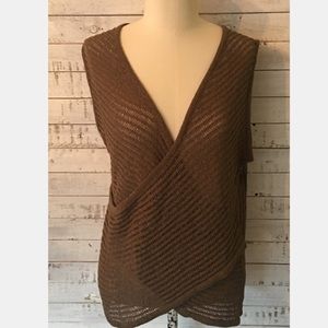 ANTONIO MELANI Faux Wrap sweater Top NEW WITH TAGS