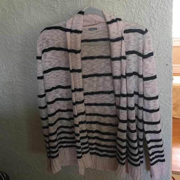 Pink and Black striped sweater