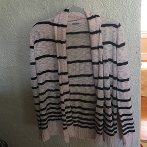 Pink and Black striped sweater