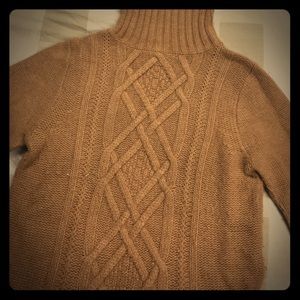 Jcrew cable knit turtleneck sweater